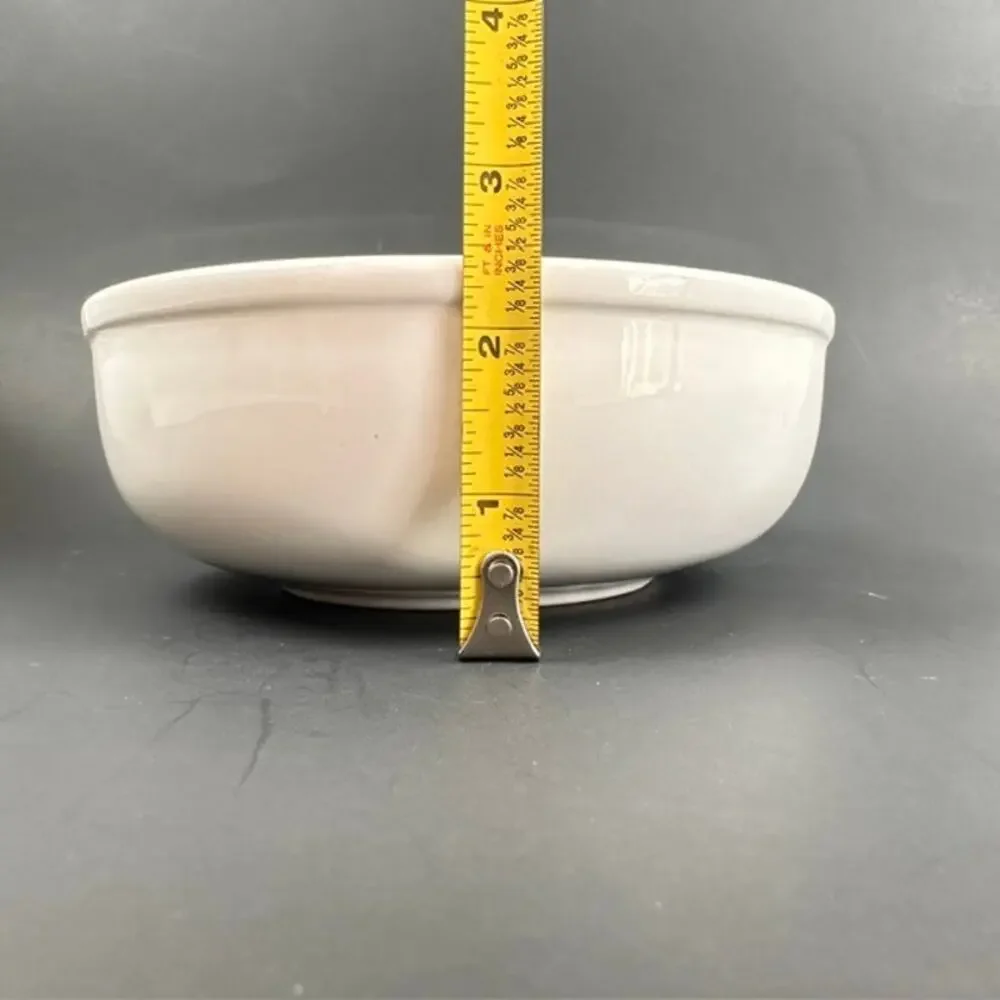 Crate and Barrel Cafeware Soup/Cereal Bowl White Porcelain 6 1/2